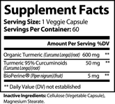 Seaknhp Supplements Turmeric With Bioperine 60 capsules Promotes digestive health